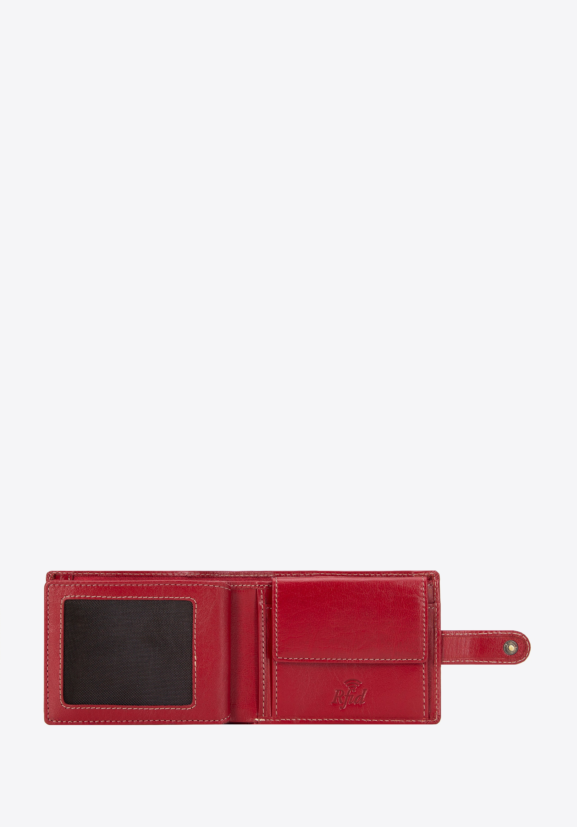 Portofel de damă din piele, roșu, 14-1-115-LG3, Fotografie 1