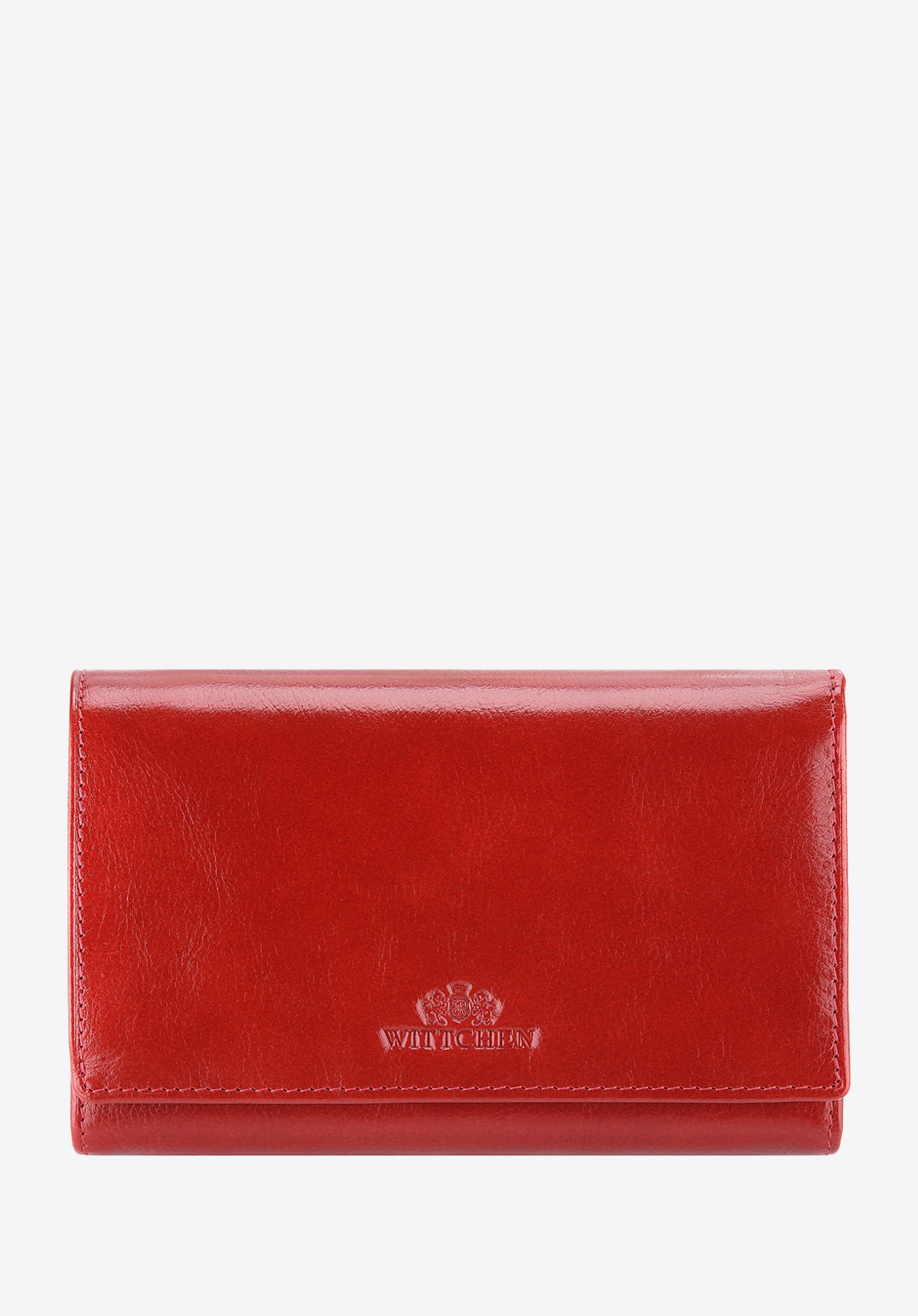 Portofel de damă din piele cu buzunar cu cadru, roșu, 21-1-081-3, Fotografie 1