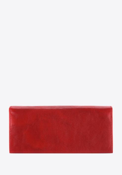 Portofel de dama din piele cu creasta orizontala, roșu, 10-1-333-3, Fotografie 4