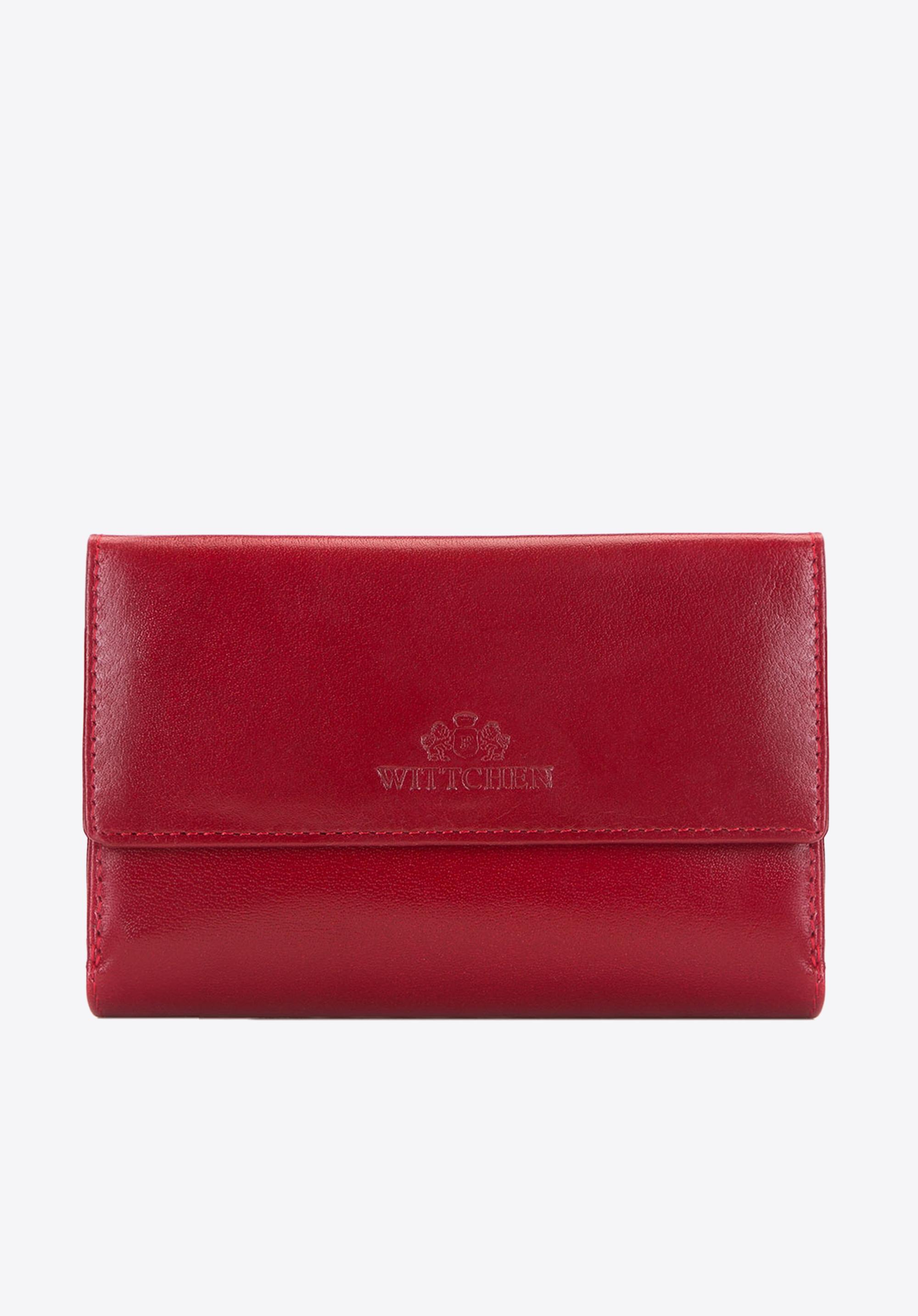 Portofel de damă din piele, orizontal, roșu, 14-1-049-L0, Fotografie 1