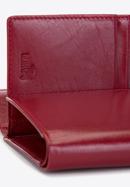 Portofel de damă din piele RFID cu logo metalic, mediu, roșu, 26-1-437-1, Fotografie 6