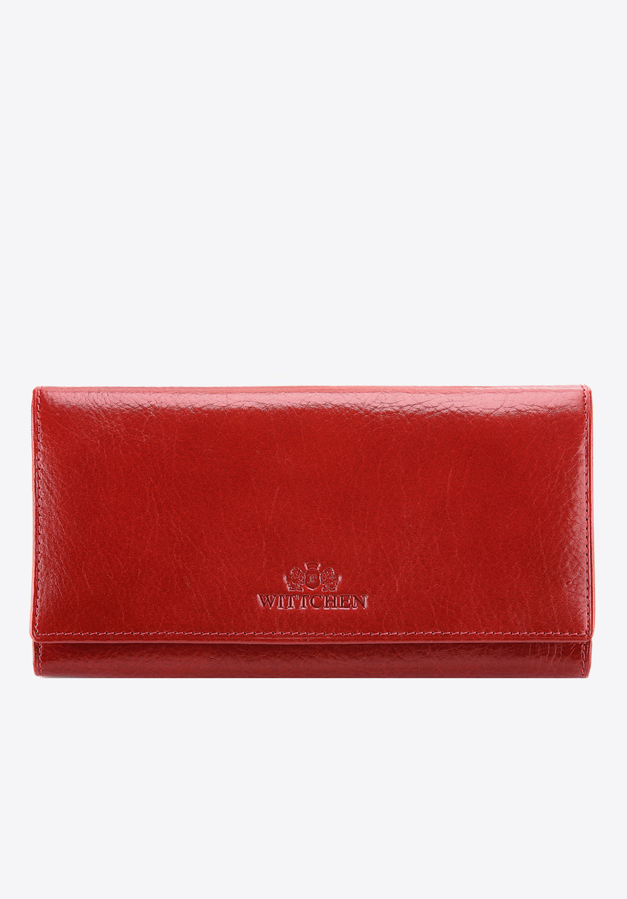 Portofel mare orizontal din piele de damă, roșu, 21-1-075-3, Fotografie 1