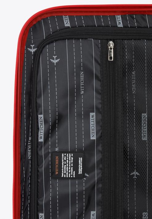 Set valize din ABS, cu dungi orizontale, roșu, 56-3A-31S-55, Fotografie 9
