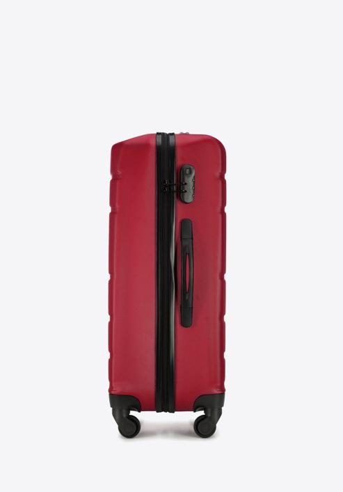Set valize ABS canelate, roșu, 56-3A-65S-01, Fotografie 3
