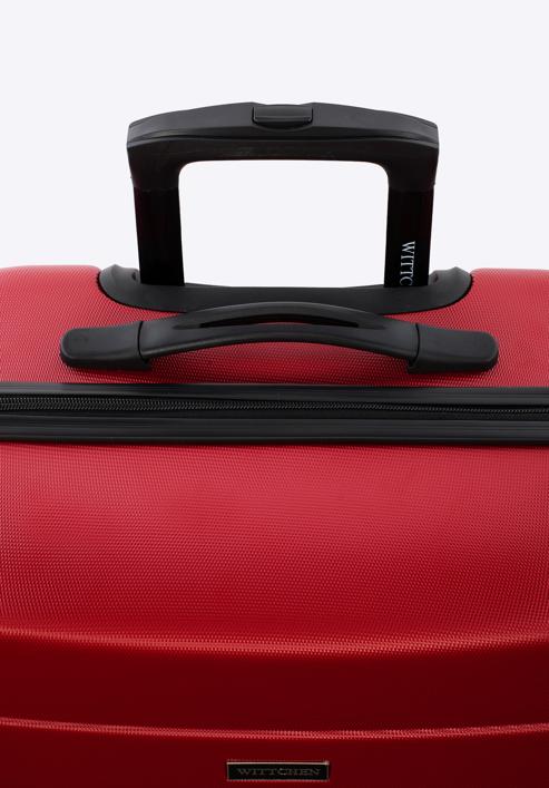 Set valize ABS canelate, roșu, 56-3A-65S-34, Fotografie 8
