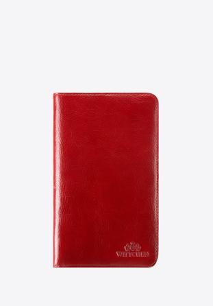 Suport clasic din piele pentru cărți de vizită, roșu, 21-5-016-3, Fotografie 1