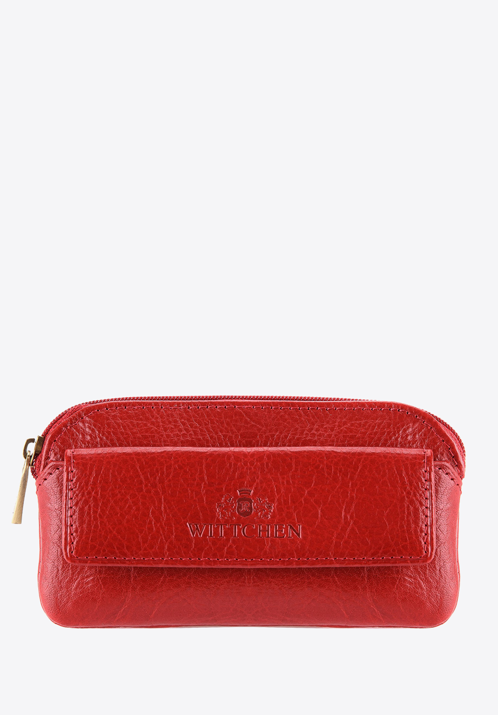 Toc pentru chei din piele cu buzunar, roșu, 21-2-265-3, Fotografie 1