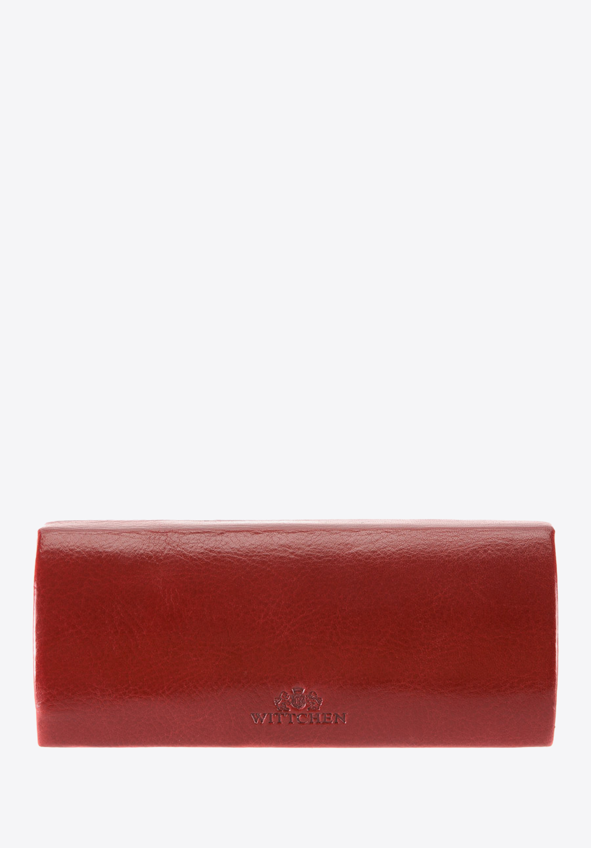 Toc pentru ochelari din piele, simplu, roșu, 21-2-164-3, Fotografie 1