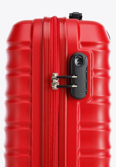 Valiză de cabină cu ABS, cu dungi orizontale, roșu, 56-3A-311-55, Fotografie 7