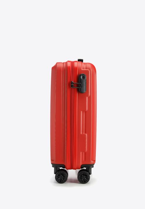 Valiză de cabină din ABS cu dungi diagonale, roșu, 56-3A-741-30, Fotografie 2