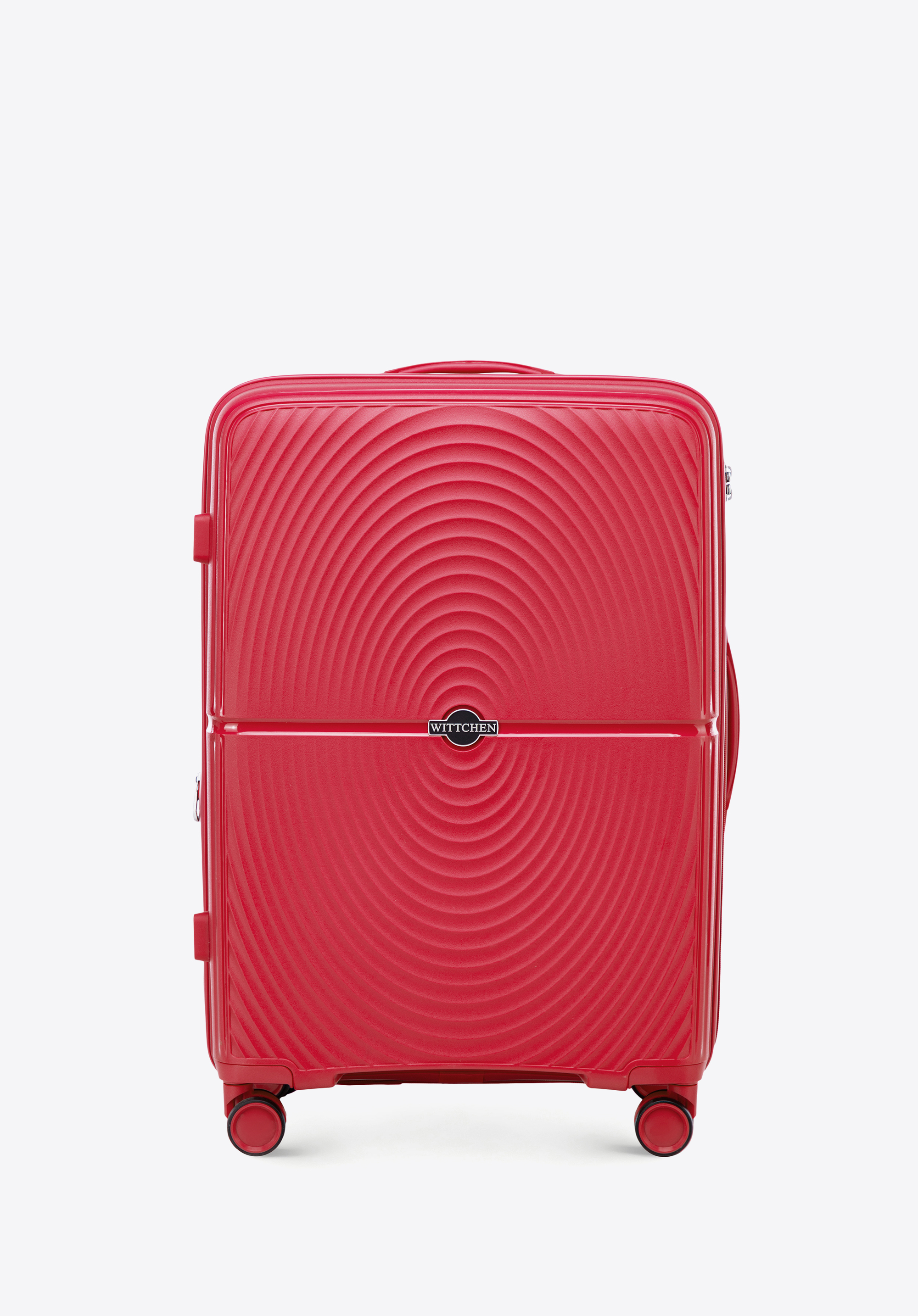 Valiză medie din polipropilenă cu model circular, roșu, 56-3T-302-31, Fotografie 1