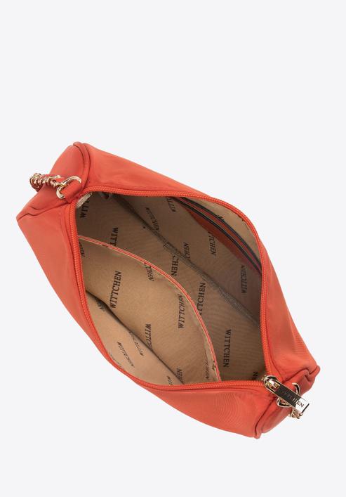 Baguette-Tasche aus Nylon für Damen an Kette, rot, 95-4Y-761-Z, Bild 3