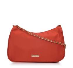 Baguette-Tasche aus Nylon für Damen an Kette, rot, 95-4Y-761-6, Bild 1