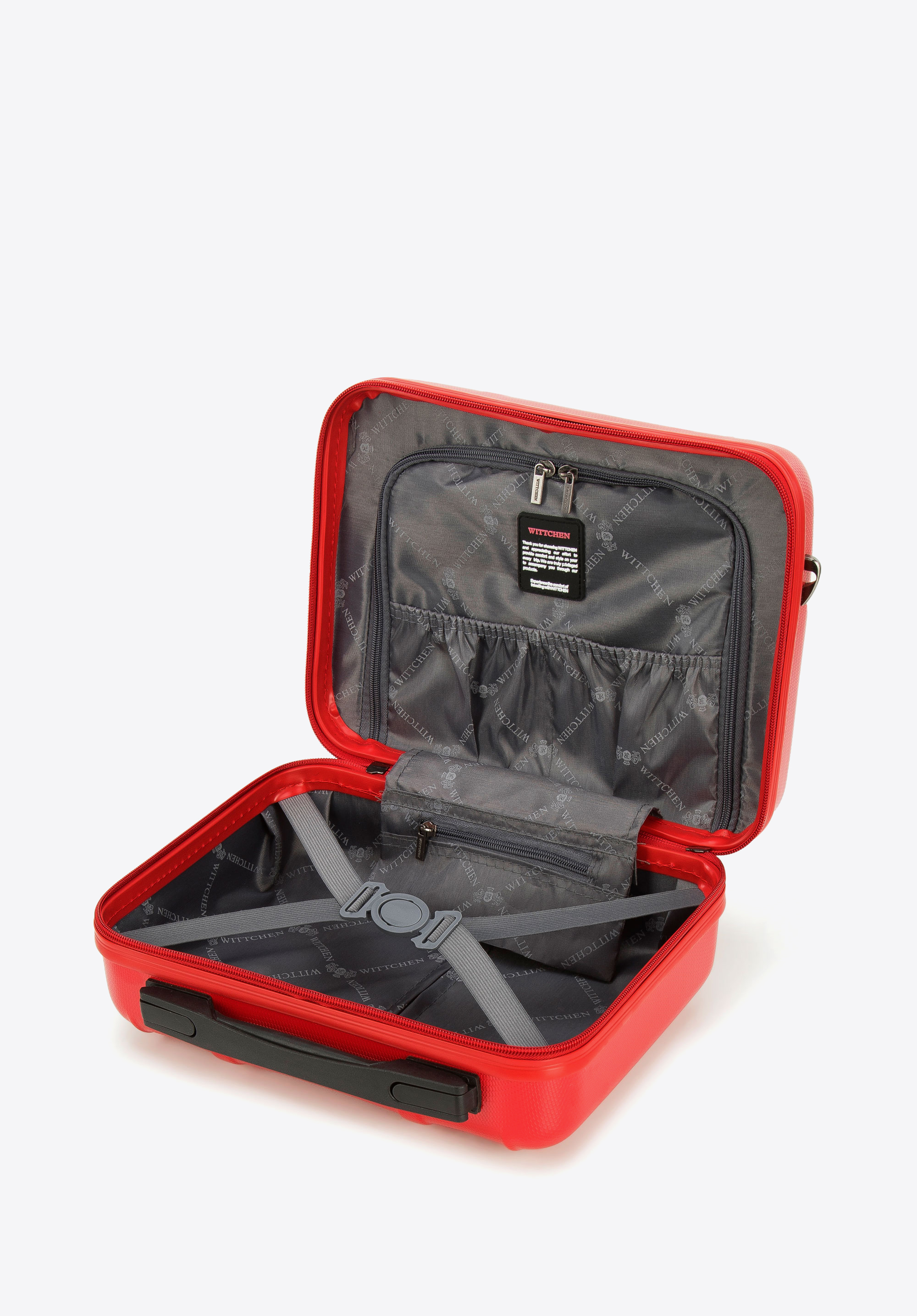 Beauty Case  aus Polycarbonat mit vertikaler Prägung