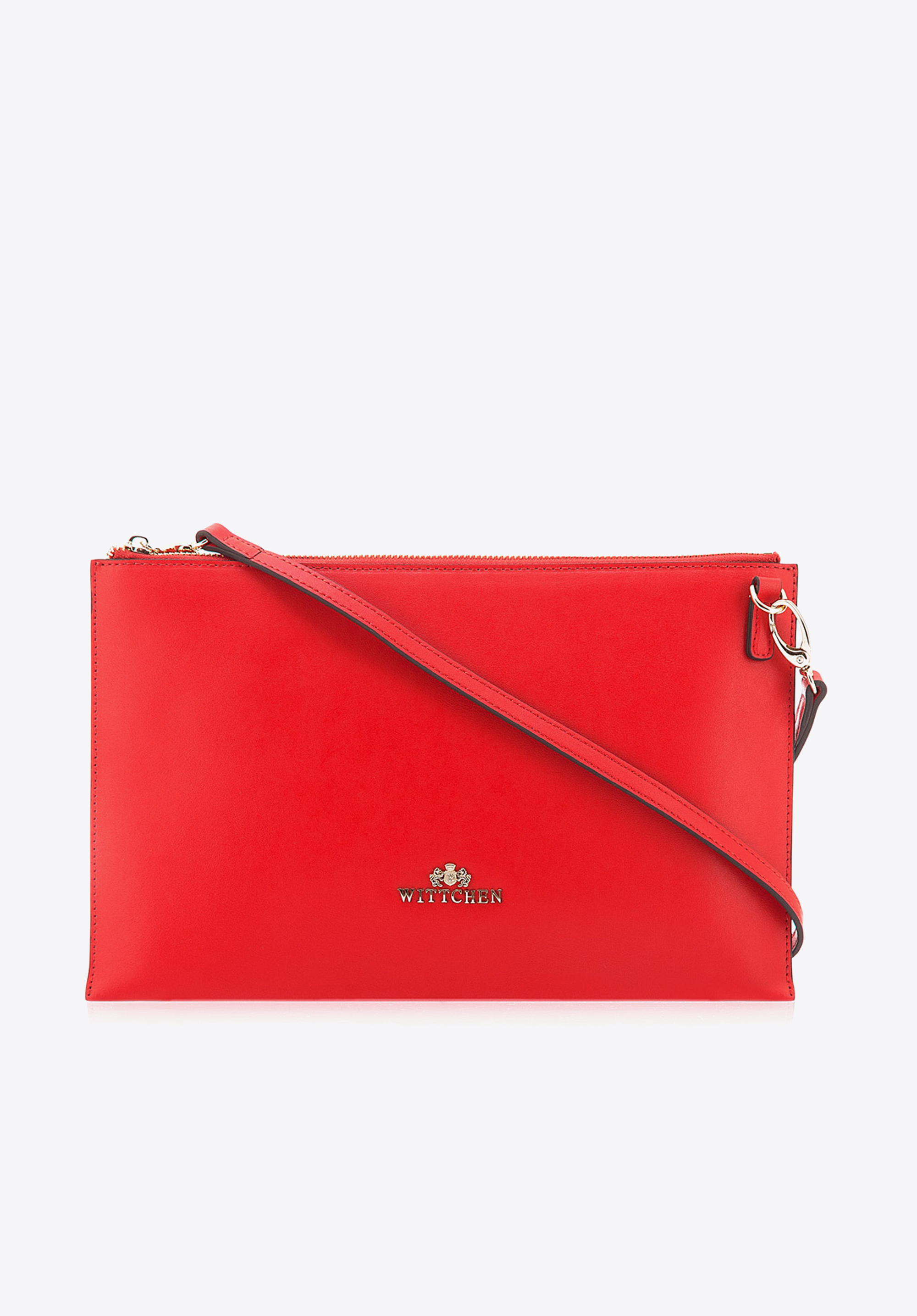 Clutch aus Leder, rot, 85-4-638-3, Bild 1