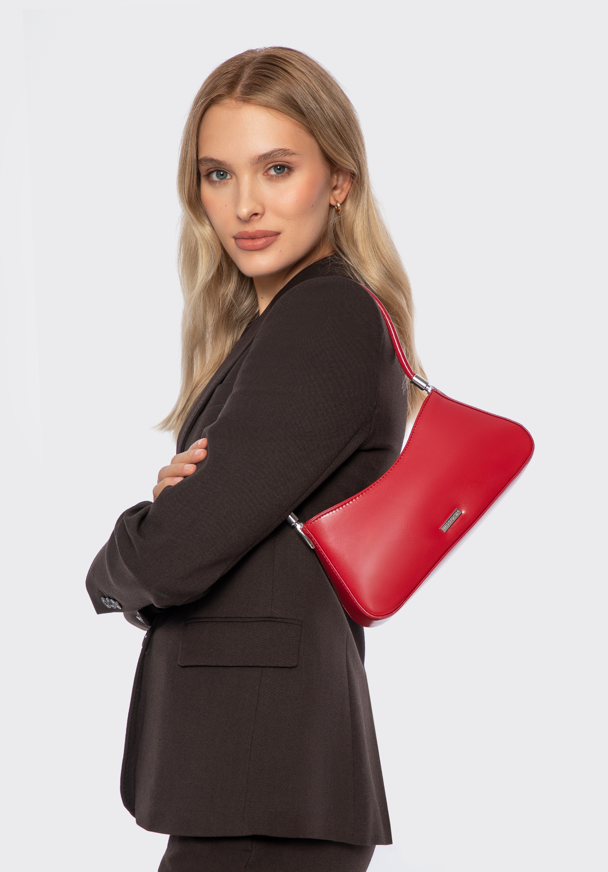 Damen Baguette-Tasche aus Kunstleder, rot, 101-4Y-433-3, Bild 1