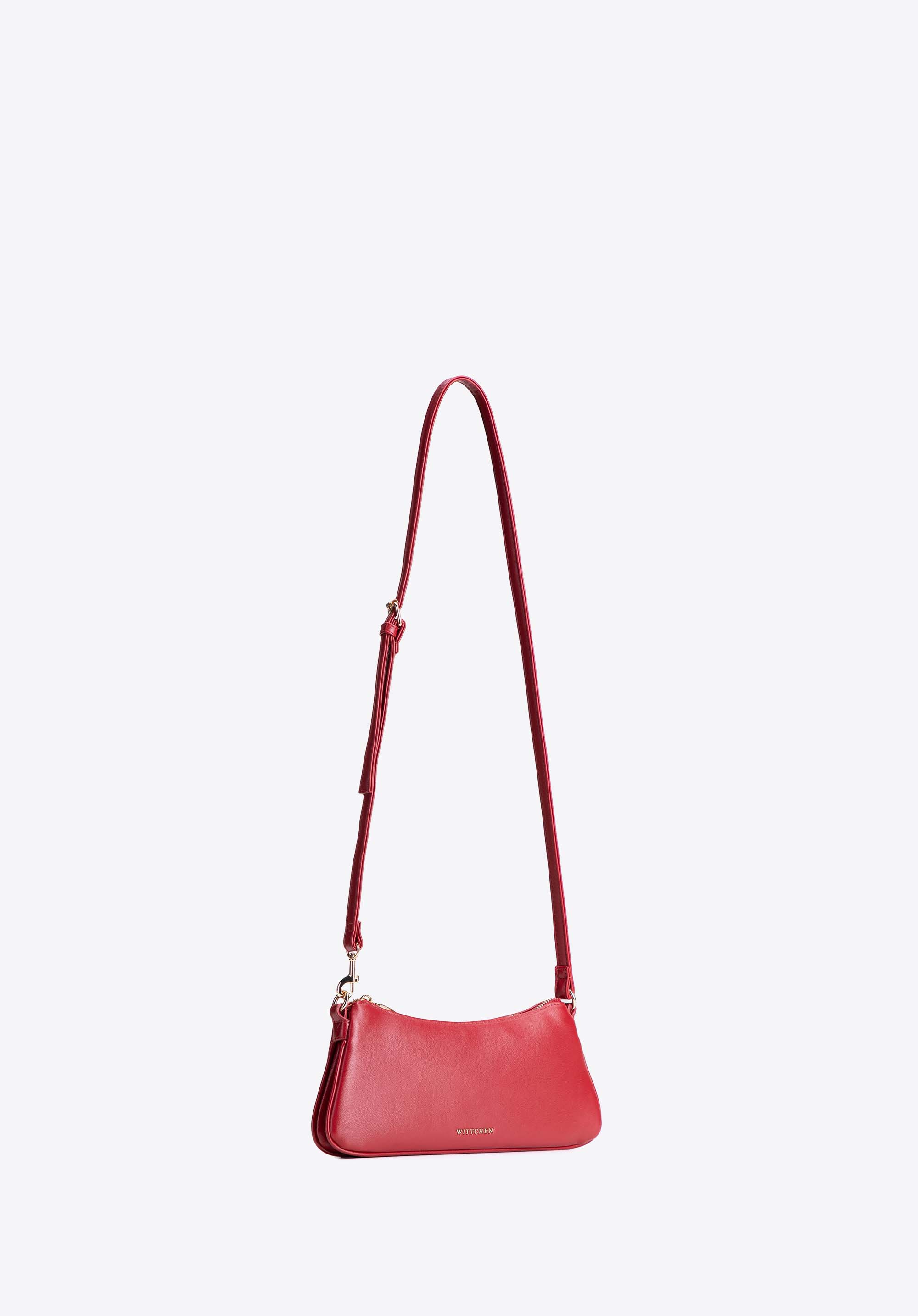 Damen-Baguette-Tasche mit zwei Trageriemen, rot, 104-4Y-500-33, Bild 1