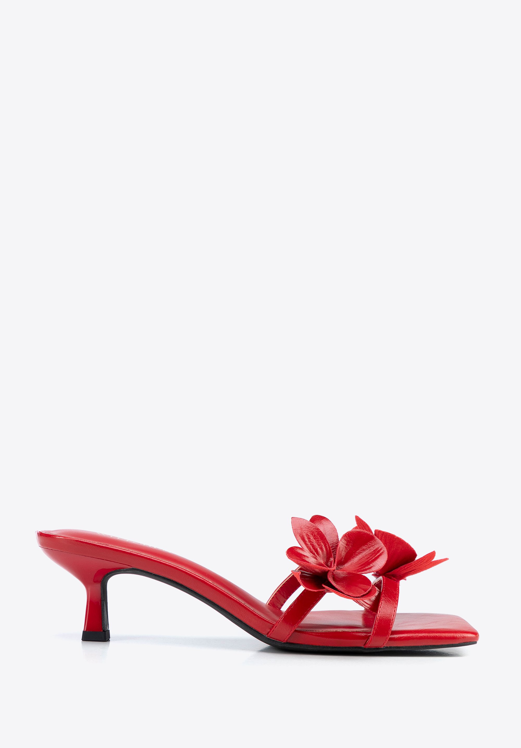 Damen-Flip-Flops aus Öko-Leder mit Stiletto-Absatz, rot, 100-DP-600-3-41, Bild 1