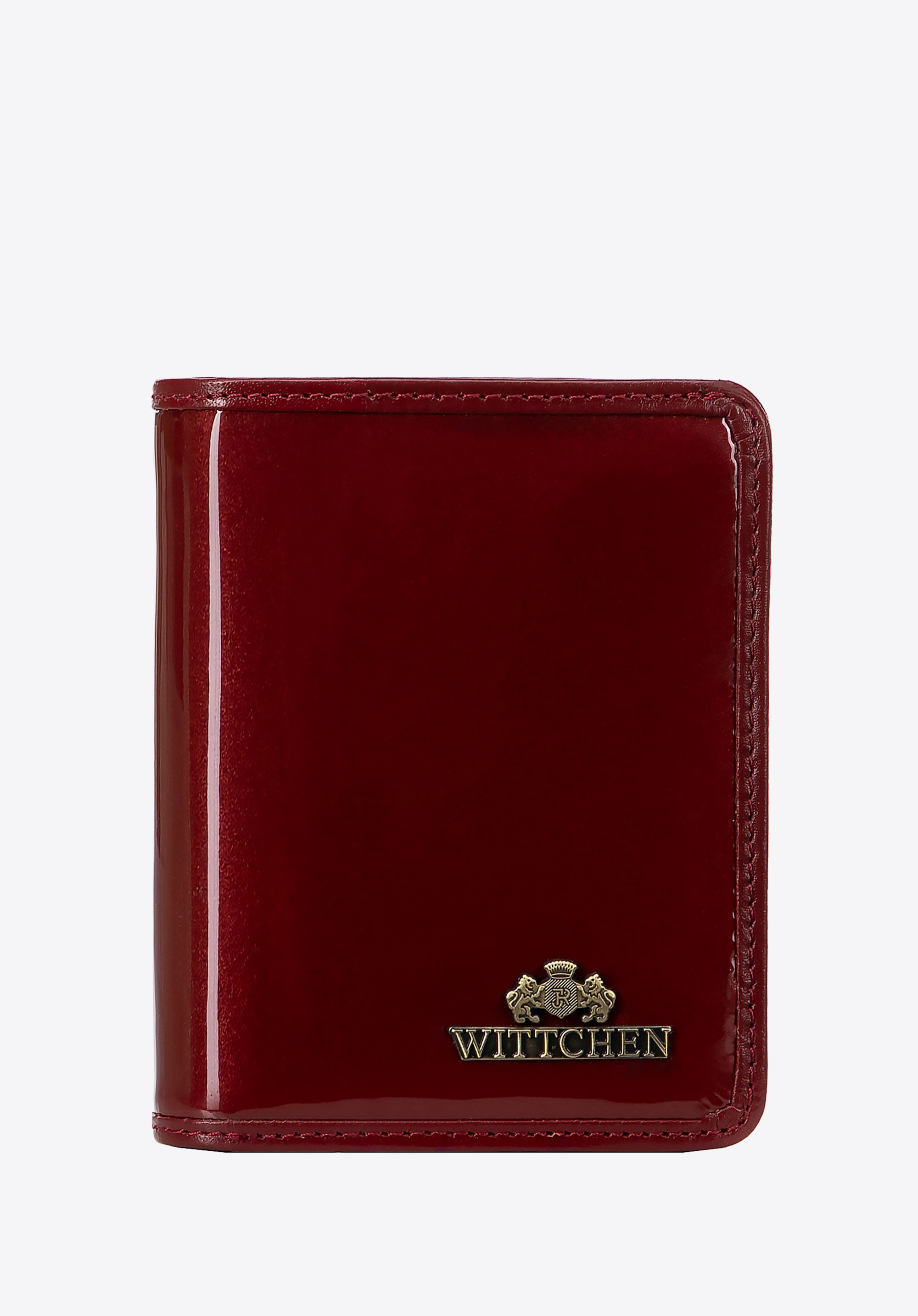 Damen Geldbörse aus Lackleder vertikal, rot, 14-1L-120-3A, Bild 1