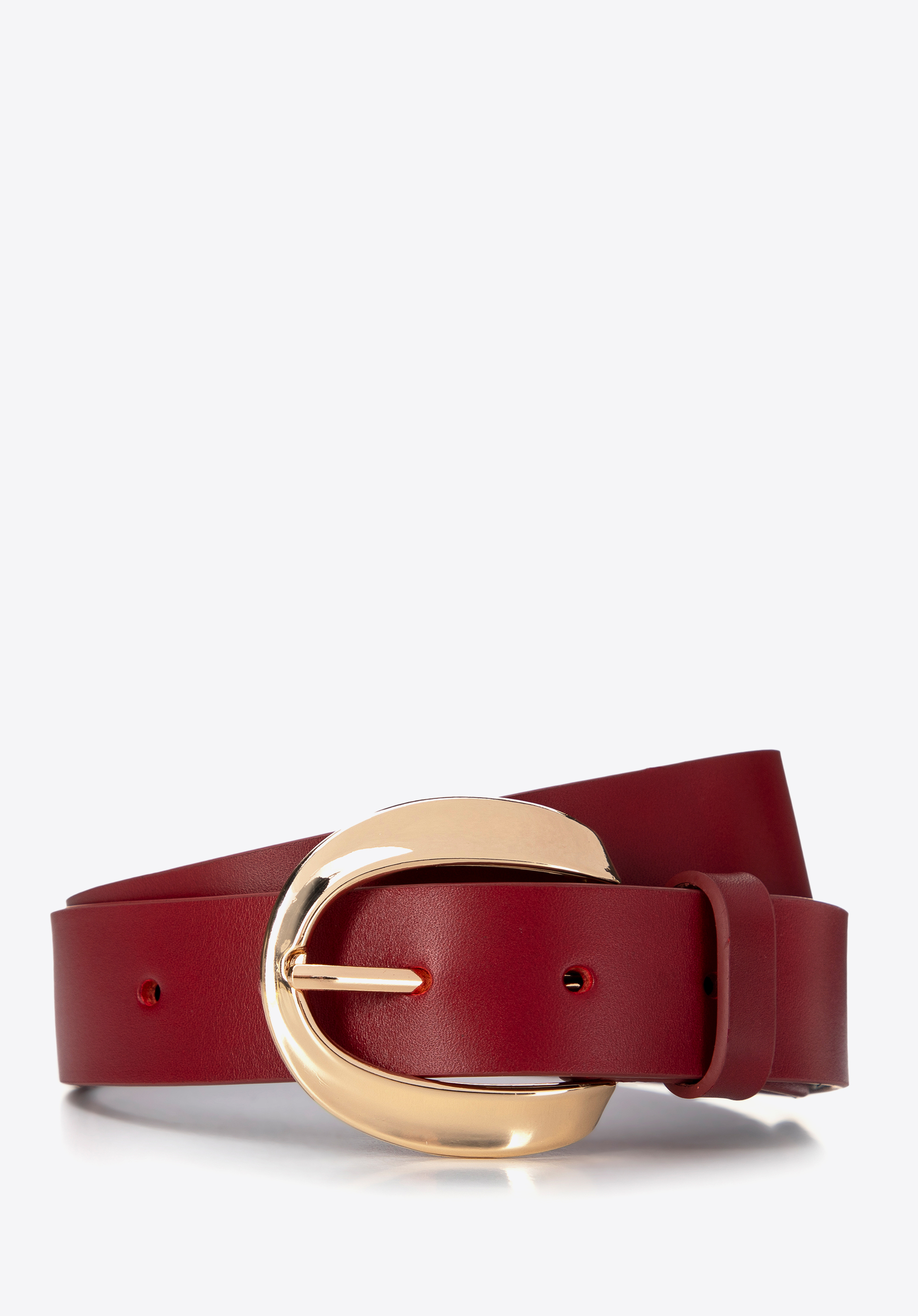 Damen Ledergürtel mit ovaler Schnalle, rot, 99-8D-122-3-M, Bild 1