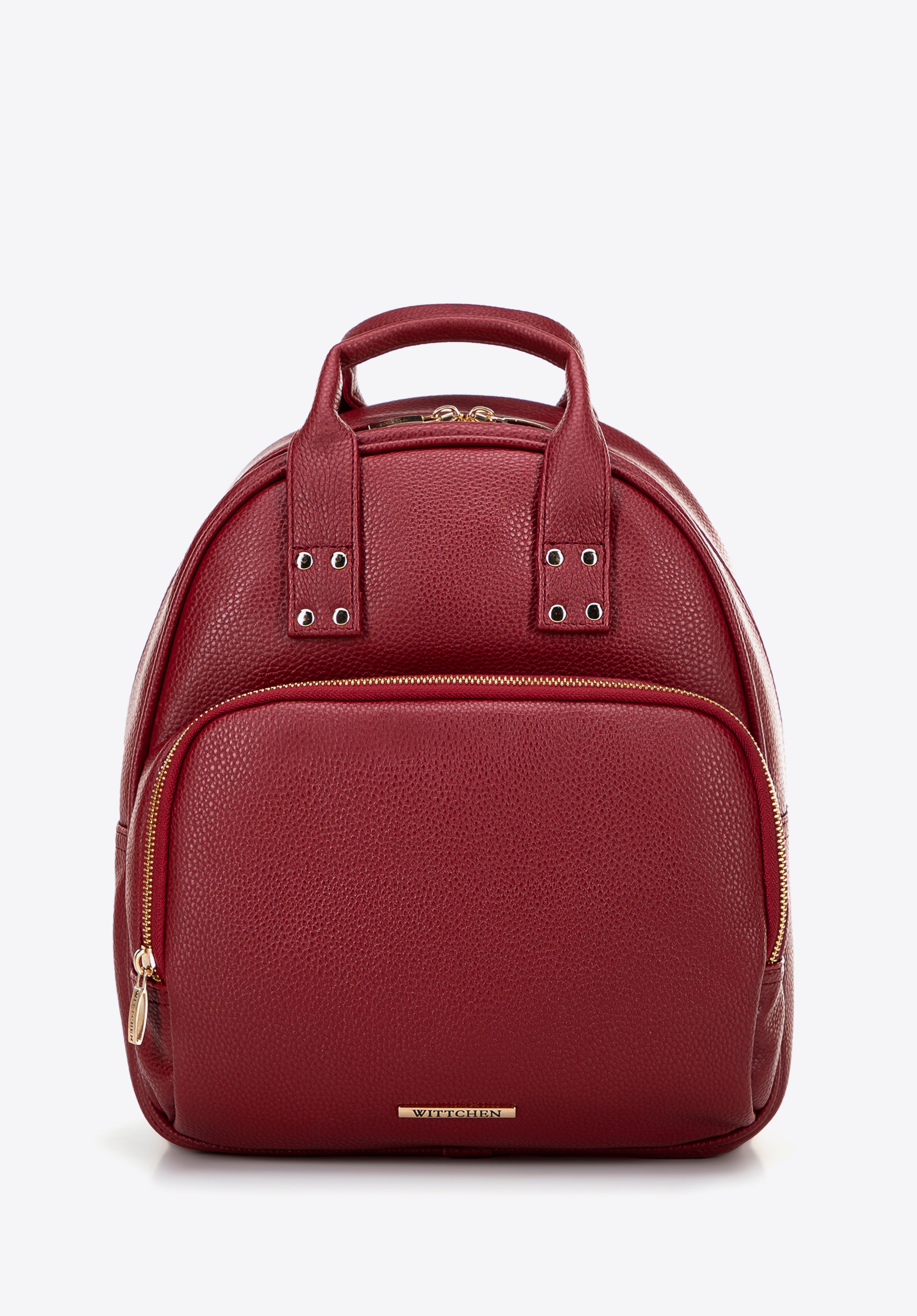Damen-Rucksack aus Kunstleder mit Tragegriffen, rot, 100-4Y-002-3, Bild 1