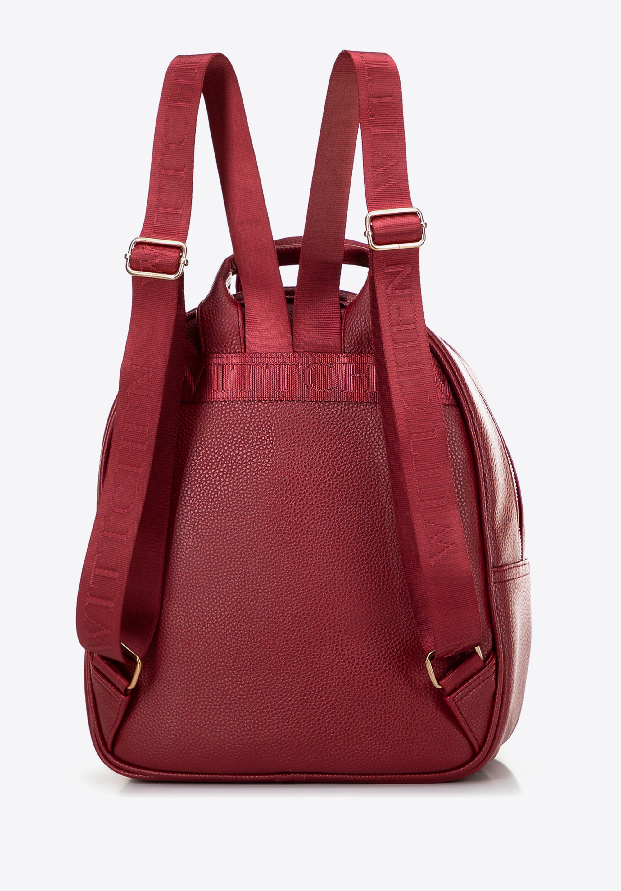 Damen-Rucksack aus Kunstleder mit Tragegriffen, rot, 100-4Y-002-3, Bild 1