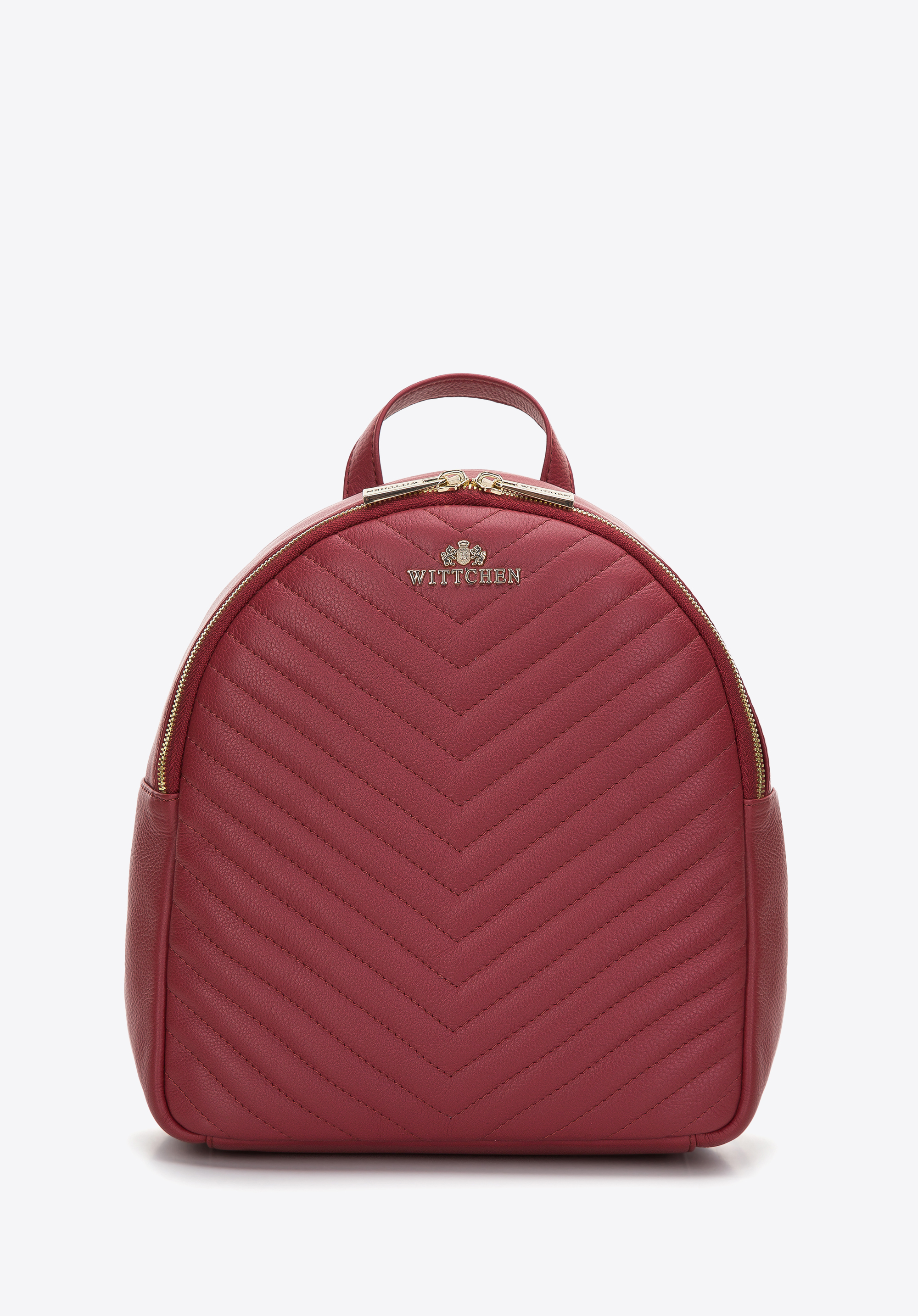 Damen-Rucksack-Geldbörse aus gestepptem Leder, rot, 97-4E-030-3, Bild 1