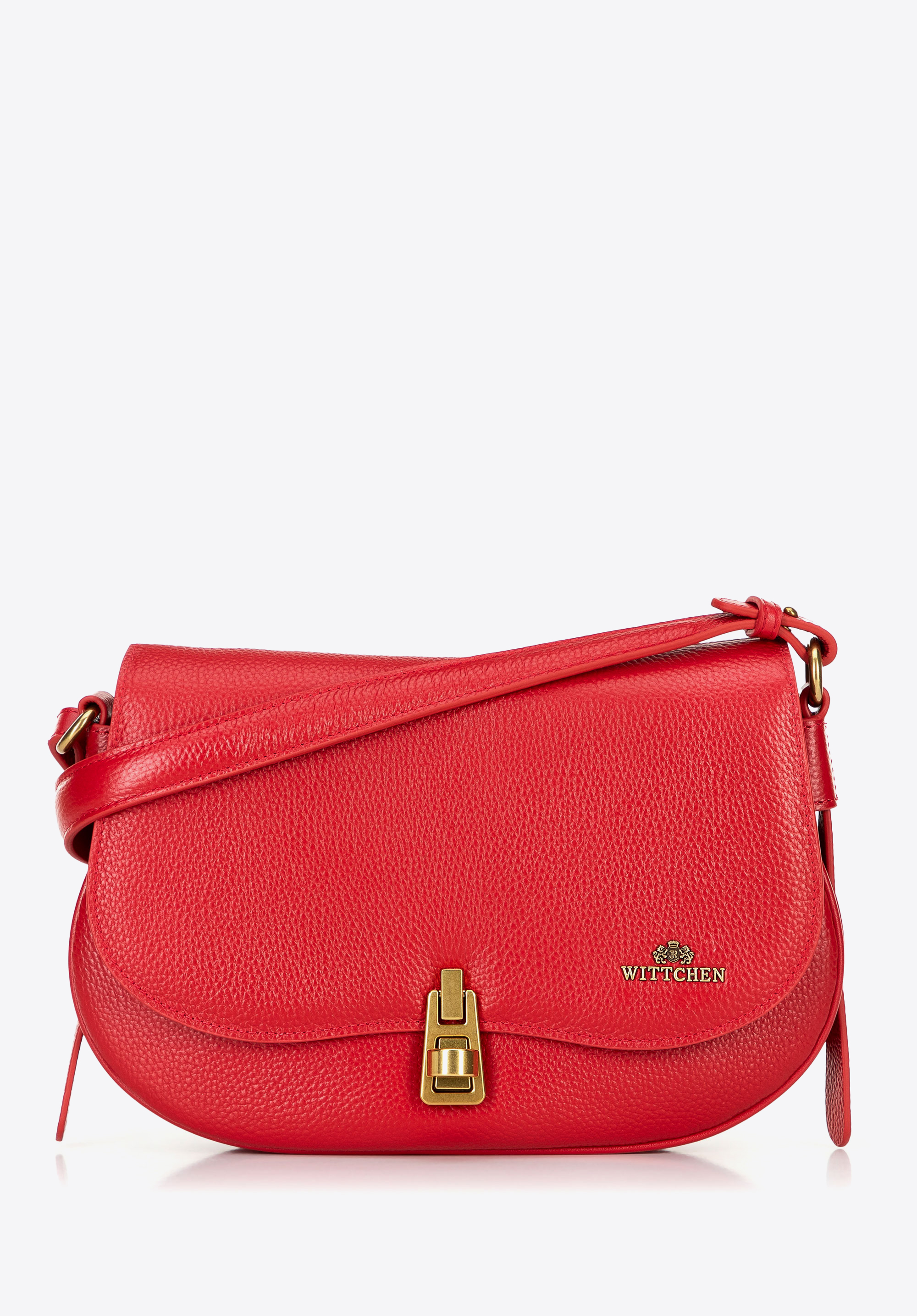Damen-Umhängetasche aus Leder, rot, 100-4E-208-3, Bild 1