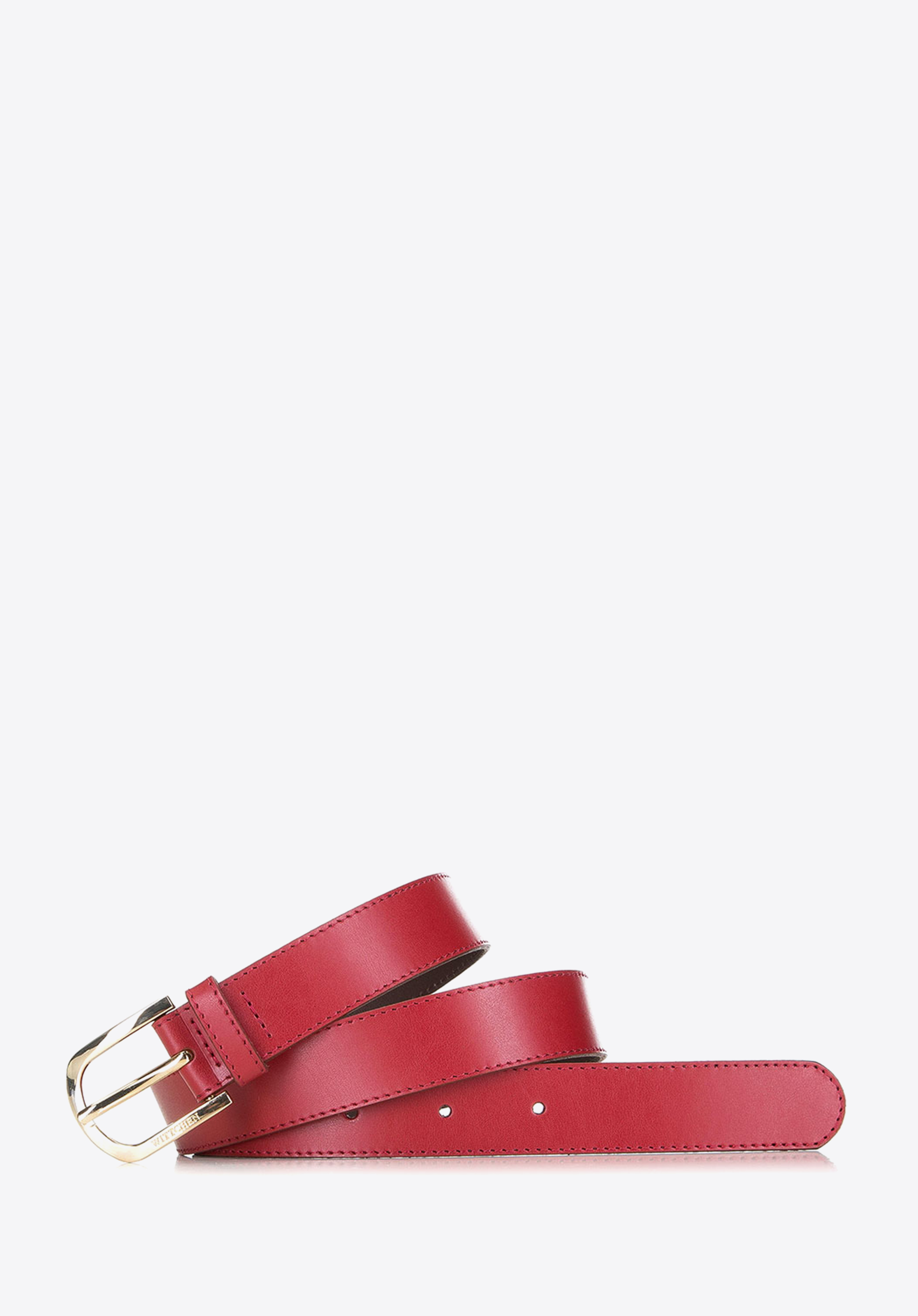 Damengürtel aus Echtleder, rot, 90-8D-304-3-M, Bild 1