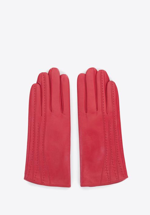 Damenhandschuhe aus Leder mit Nähten, rot, 39-6-640-3-X, Bild 3
