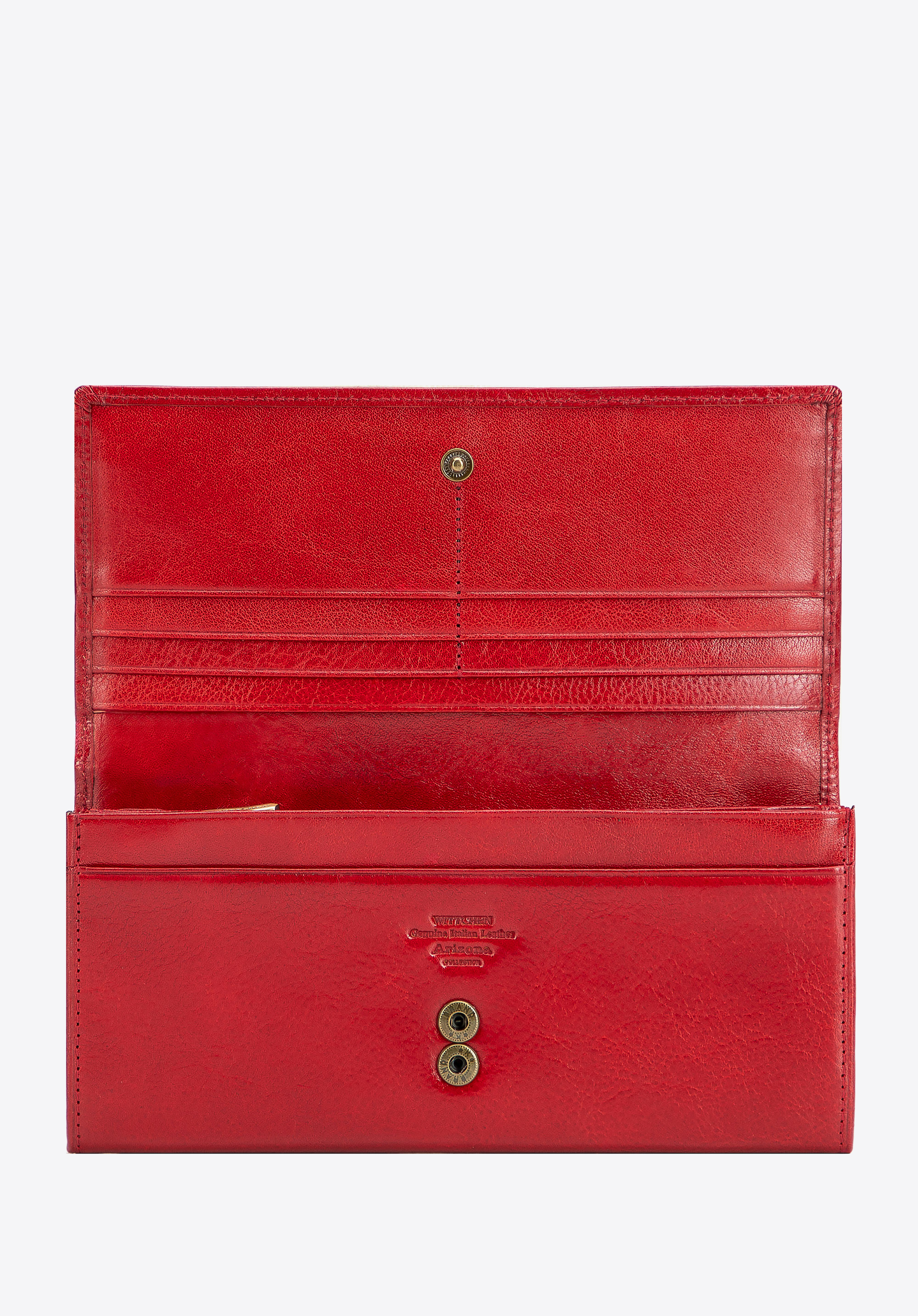 Damenledergeldbörse mit Wappen, rot, 10-1-333-3, Bild 1