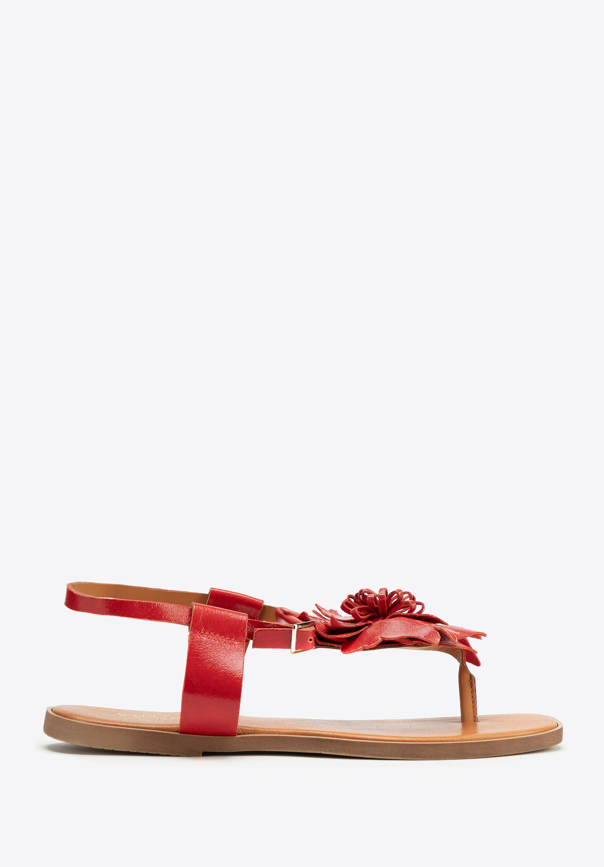 Damensandalen aus Naturleder, rot, 100-D-250-3-38, Bild 1