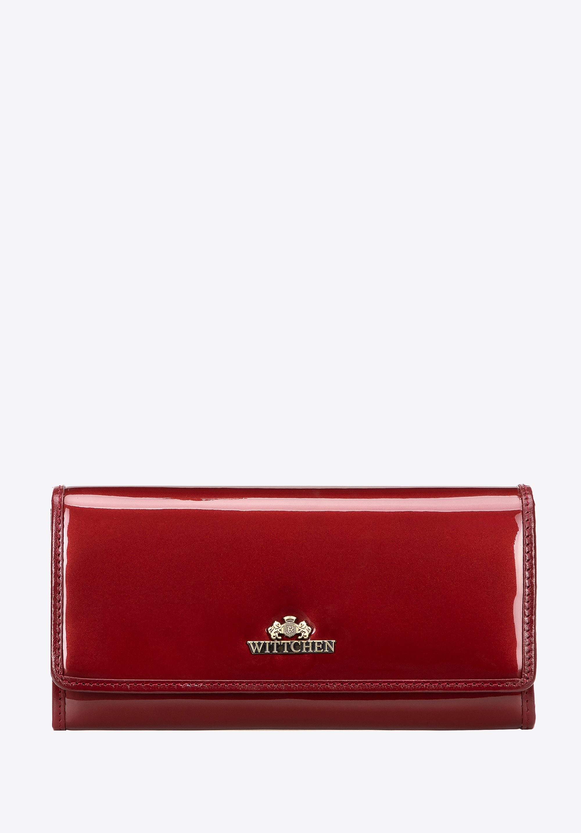 Geldbörse aus Lackleder für Damen, rot, 14-1L-052-3A, Bild 1