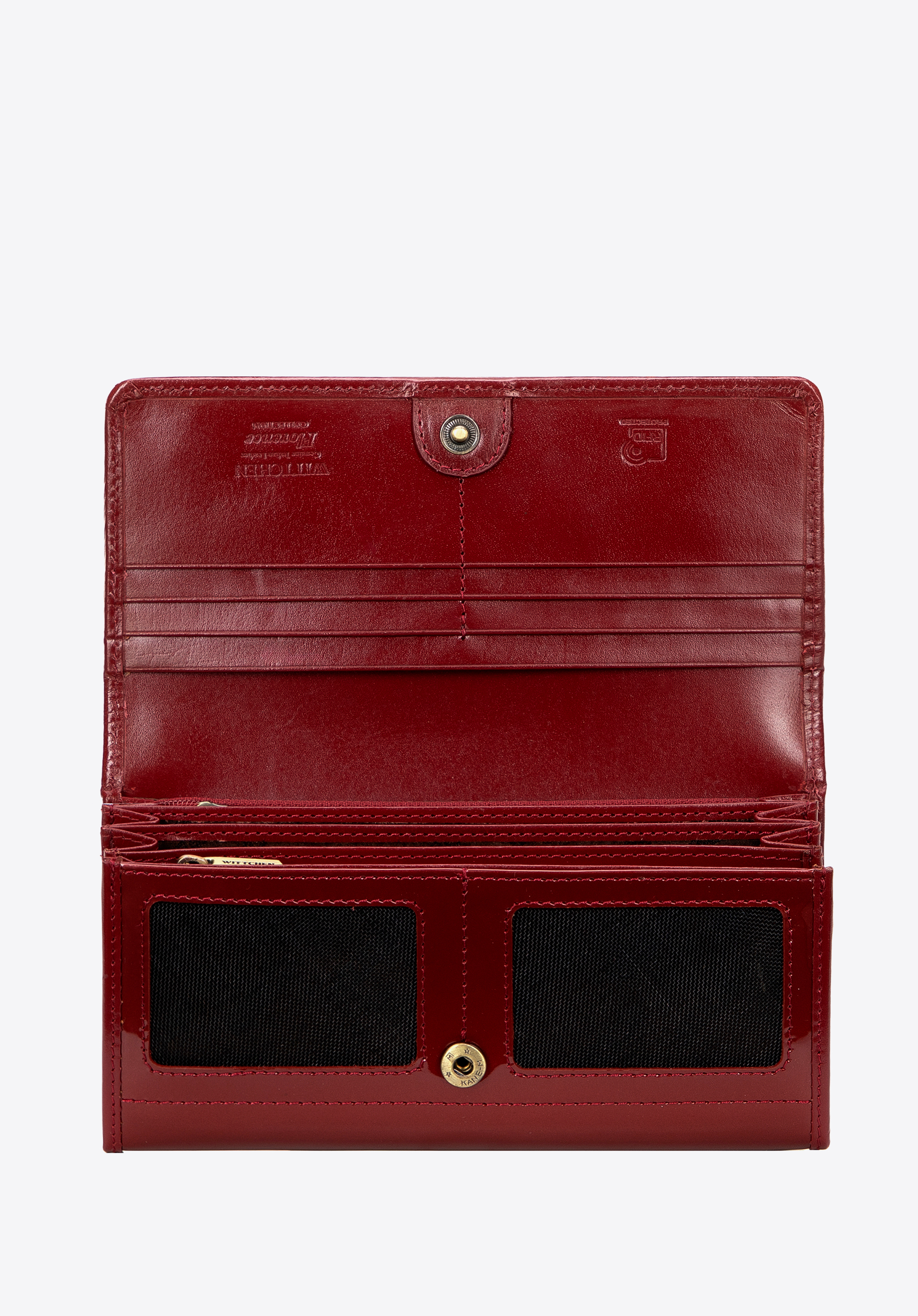 Geldbörse aus Lackleder für Damen, rot, 14-1L-052-3A, Bild 1