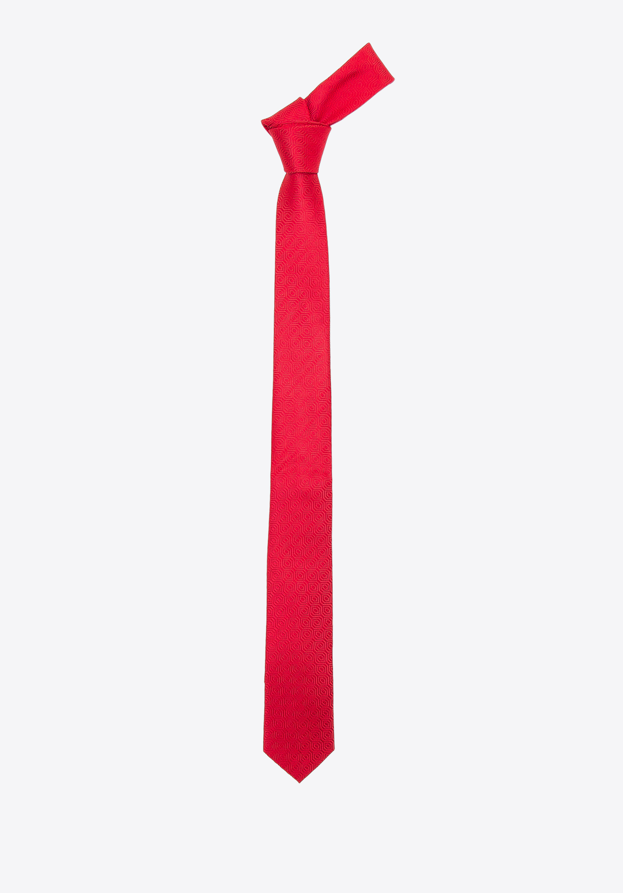 Gemusterte Seidenkrawatte, rot, 97-7K-001-X13, Bild 1