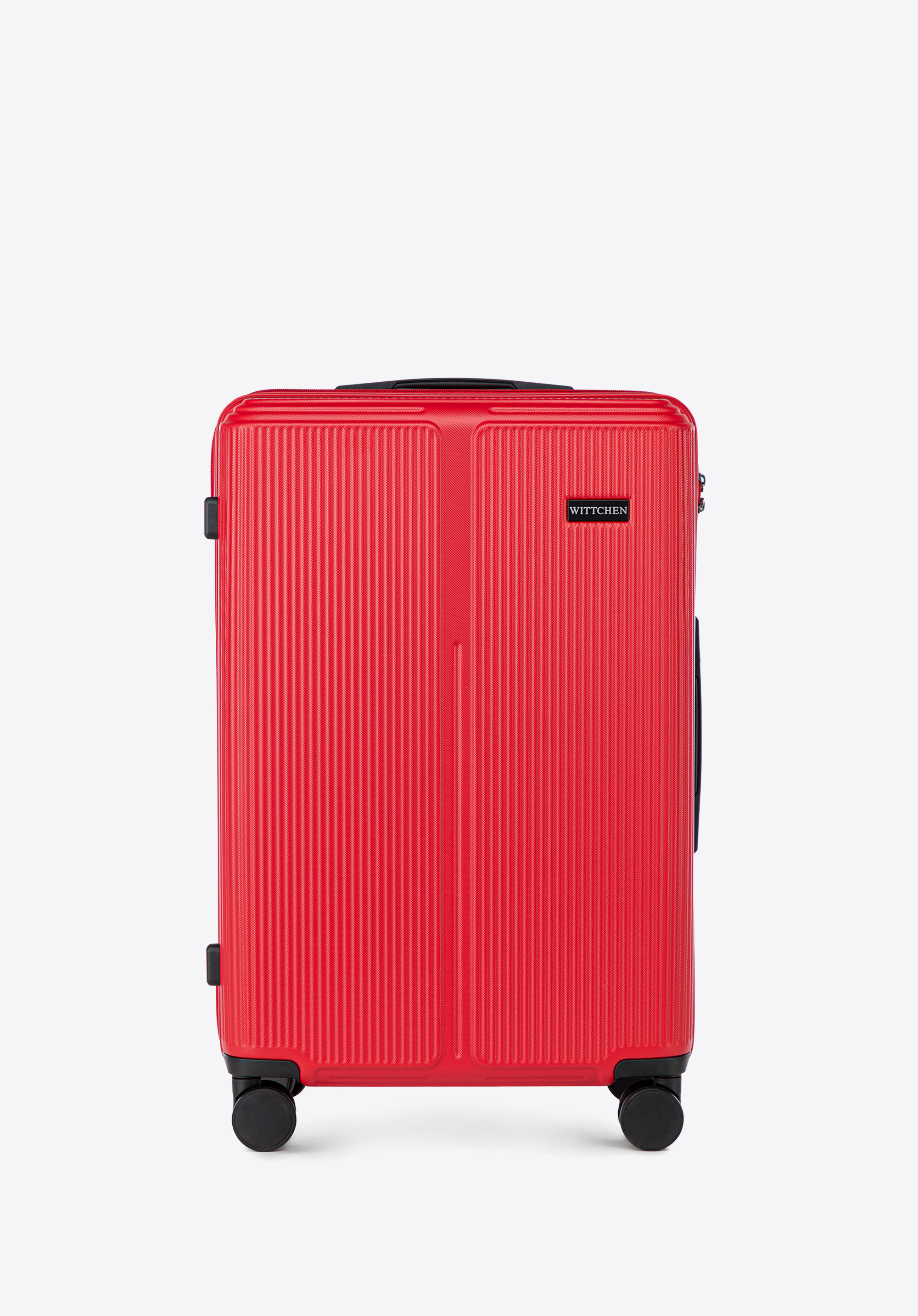 Gestreiftes ABS-Gepäckset, rot, 56-3A-60K-30, Bild 1