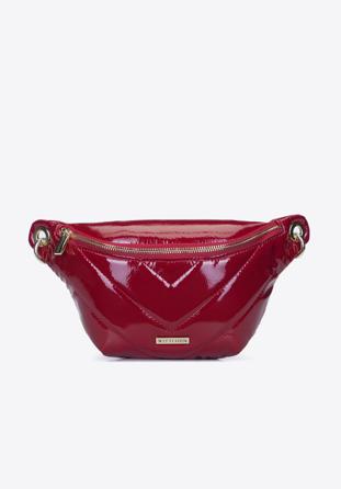 Glänzende Handtasche aus Kunstleder, rot, 93-4Y-411-3, Bild 1
