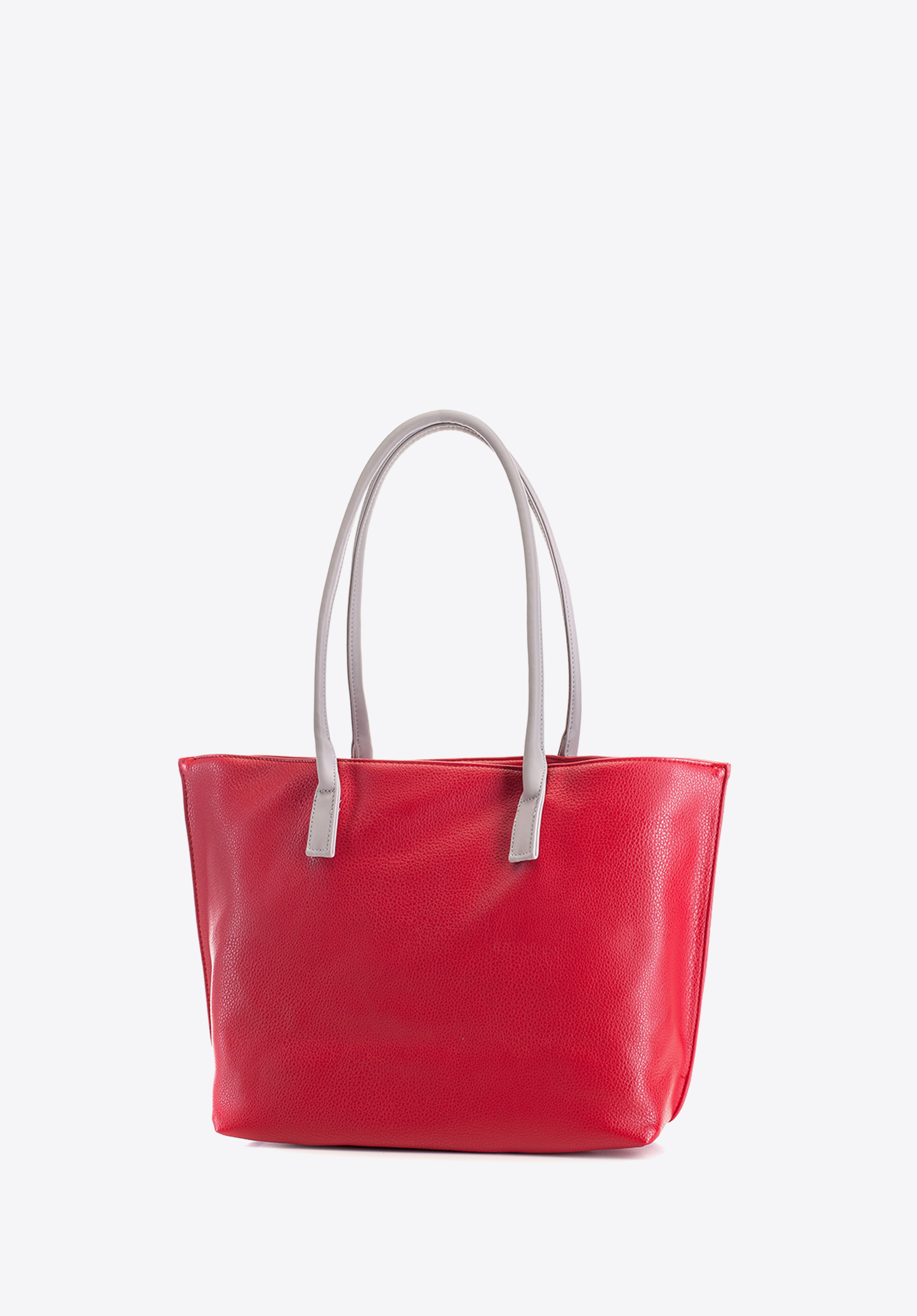Shopper-Tasche, rot-grau, 88-4Y-200-3, Bild 1