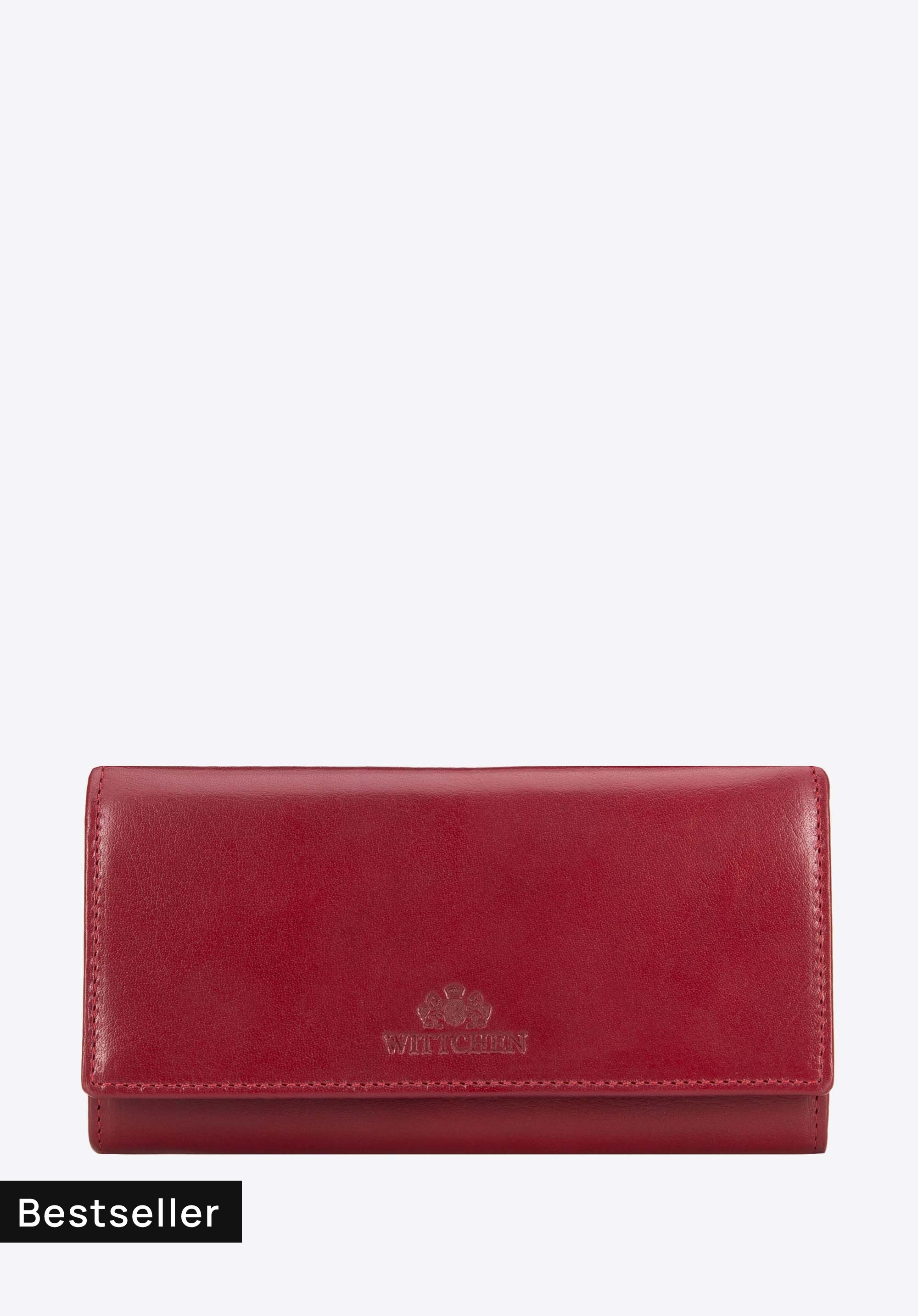 Große Damenbrieftasche aus Leder, rot, 14-1-075-LG9, Bild 1