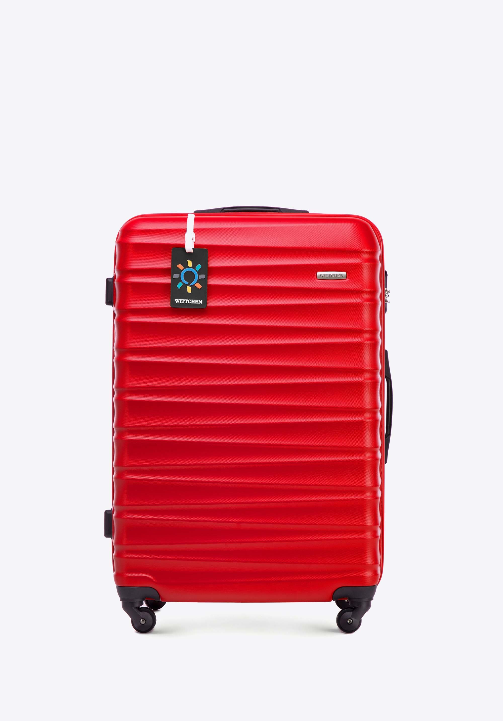 Großer ABS-Koffer und Gepäckanhänger, rot, 56-3A-313-35Z4, Bild 1