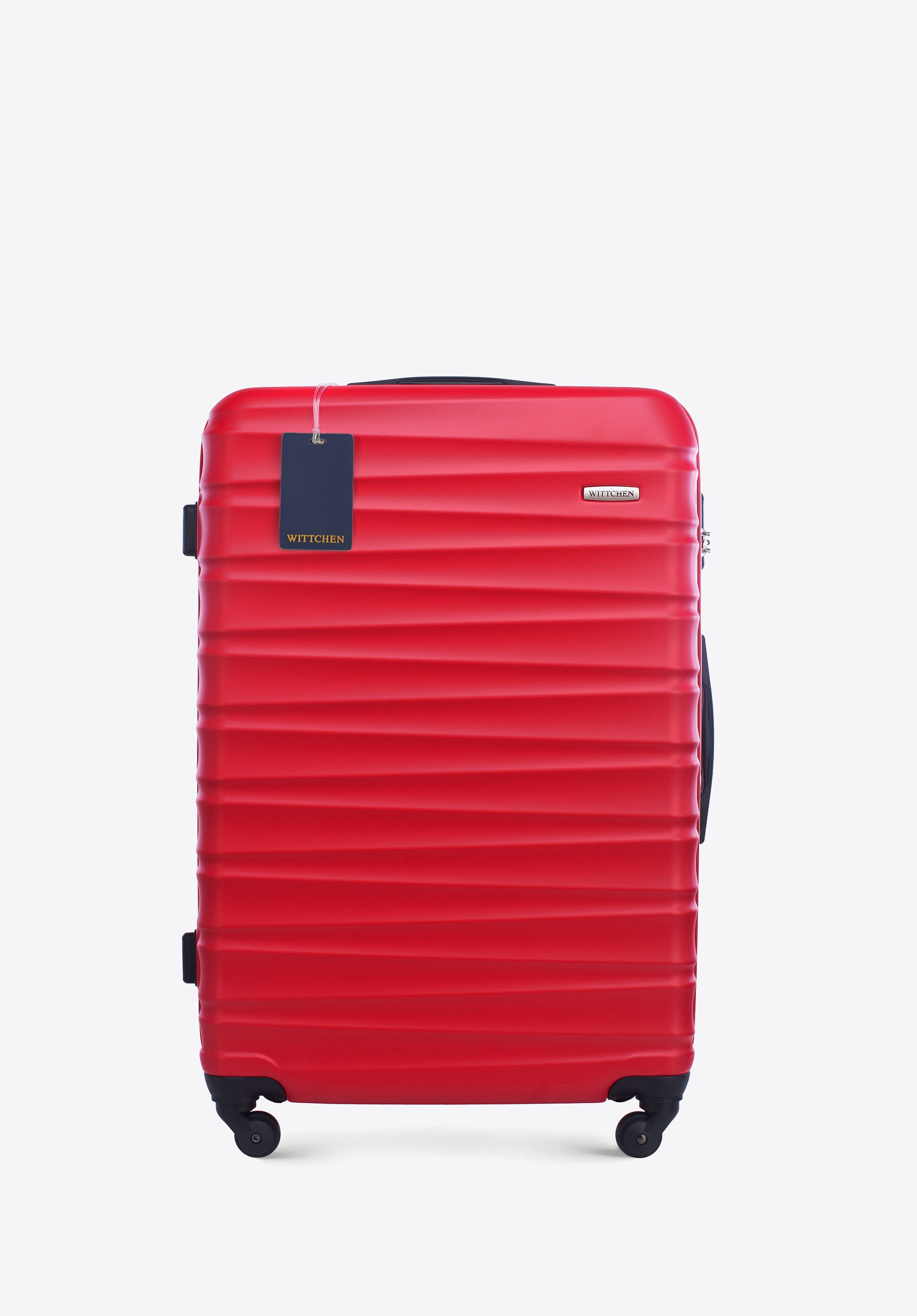 Großer ABS-Koffer mit Gepäckanhänger, rot, 56-3A-313-35Z6, Bild 1