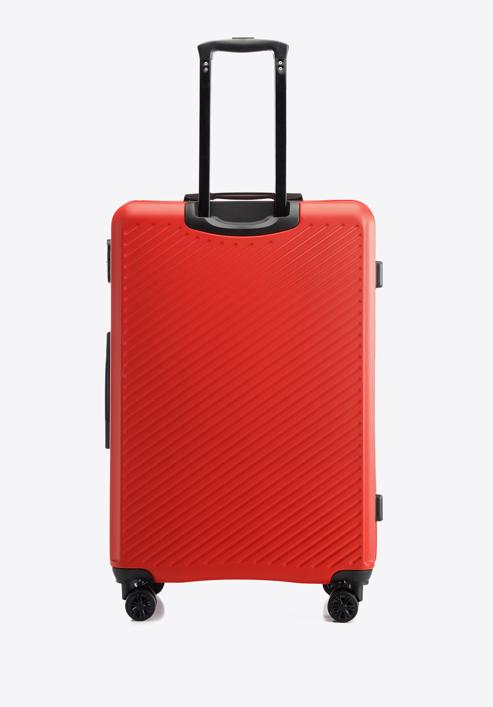 Großer Koffer aus ABS mit diagonalen Streifen, rot, 56-3A-743-30, Bild 3