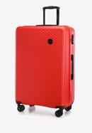 Großer Koffer aus ABS mit diagonalen Streifen, rot, 56-3A-743-80, Bild 4