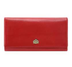 Großes Portemonnaie für Damen aus Leder, rot, 10-1-075-3, Bild 1