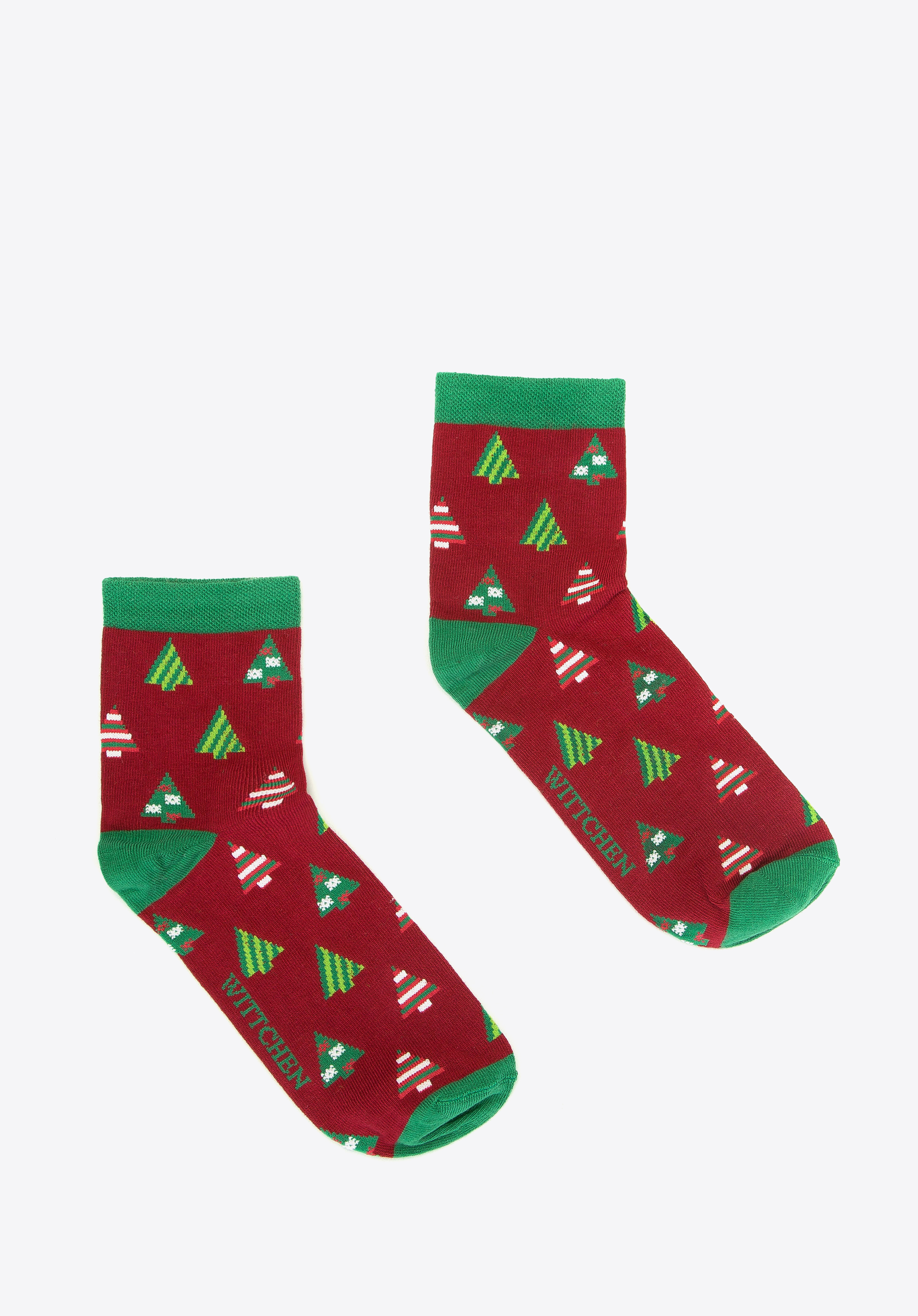 Weihnachtssocken für Damen, rot grün, 93-SK-006-X1-35/37, Bild 1