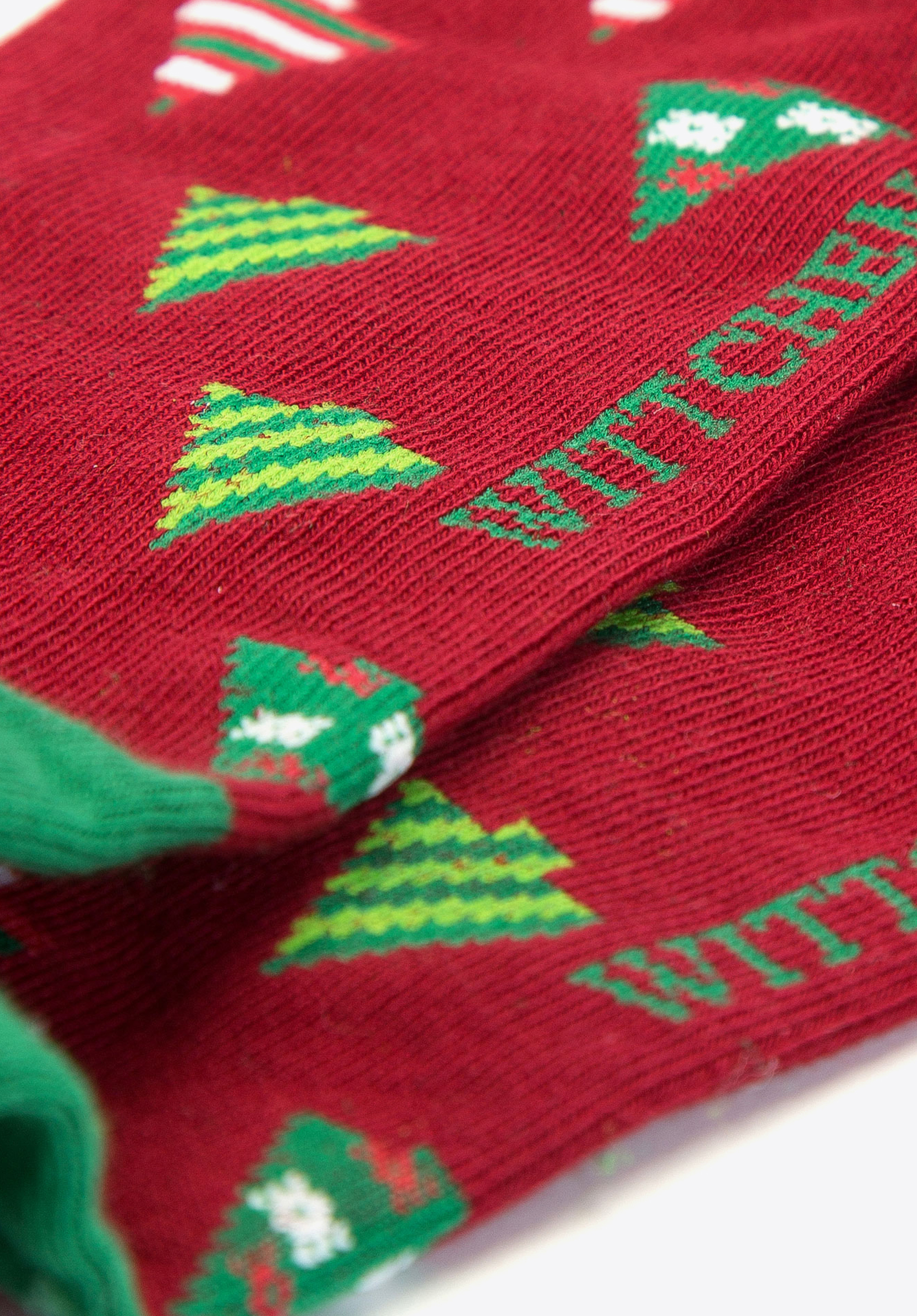 Weihnachtssocken für Damen, rot grün, 93-SK-006-X1-35/37, Bild 1