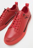 Herren-Sneakers aus Leder mit Stickerei, rot, 94-M-951-1-40, Bild 7