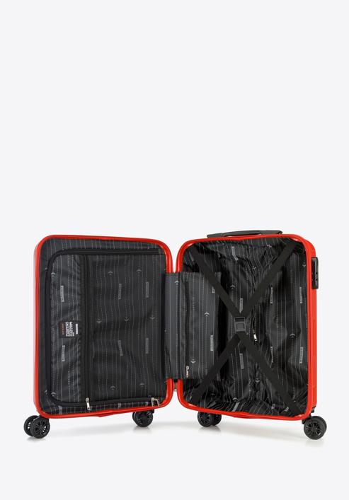 Kabinenkoffer aus ABS mit diagonalen Streifen, rot, 56-3A-741-85, Bild 5