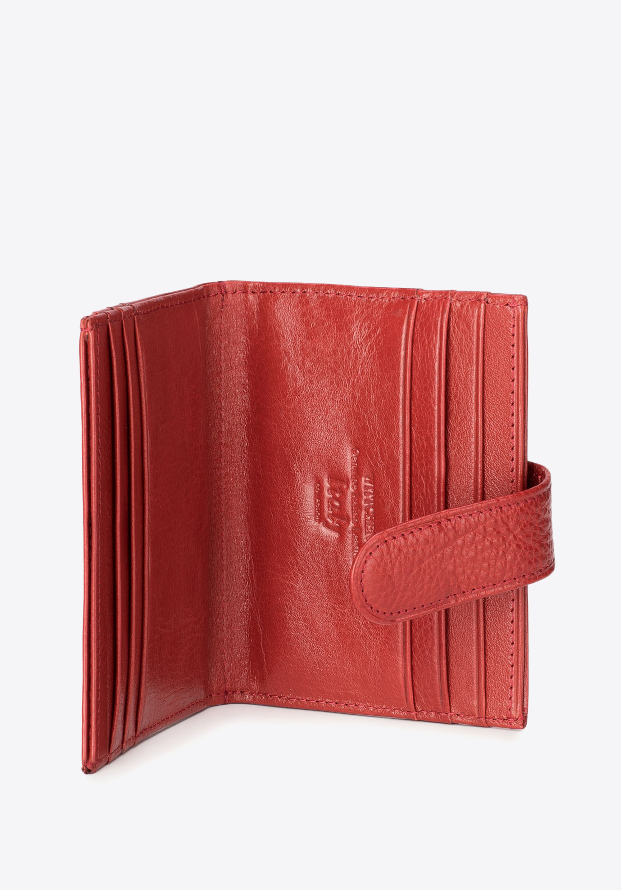 Kartenetui aus Leder mit Druckknopf