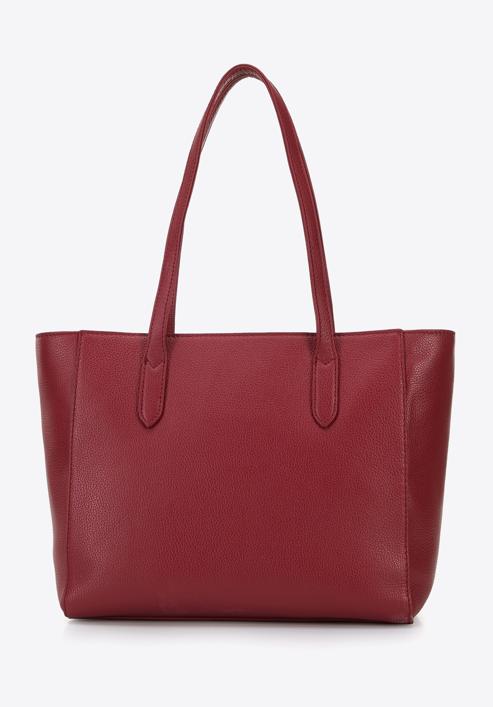 Klassische Shopper-Tasche aus Leder, rot, 96-4E-007-3, Bild 3